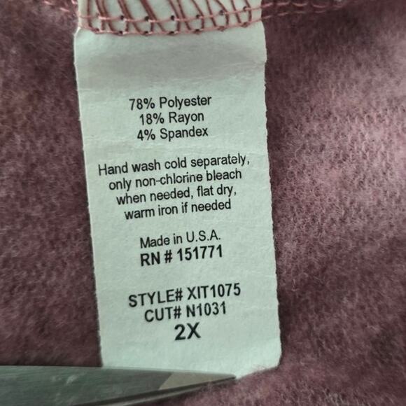 GILLI Be The Light Pink Tie Dye Women's Lightweight Soft Sweatshirt 2X - Picture 5 of 5